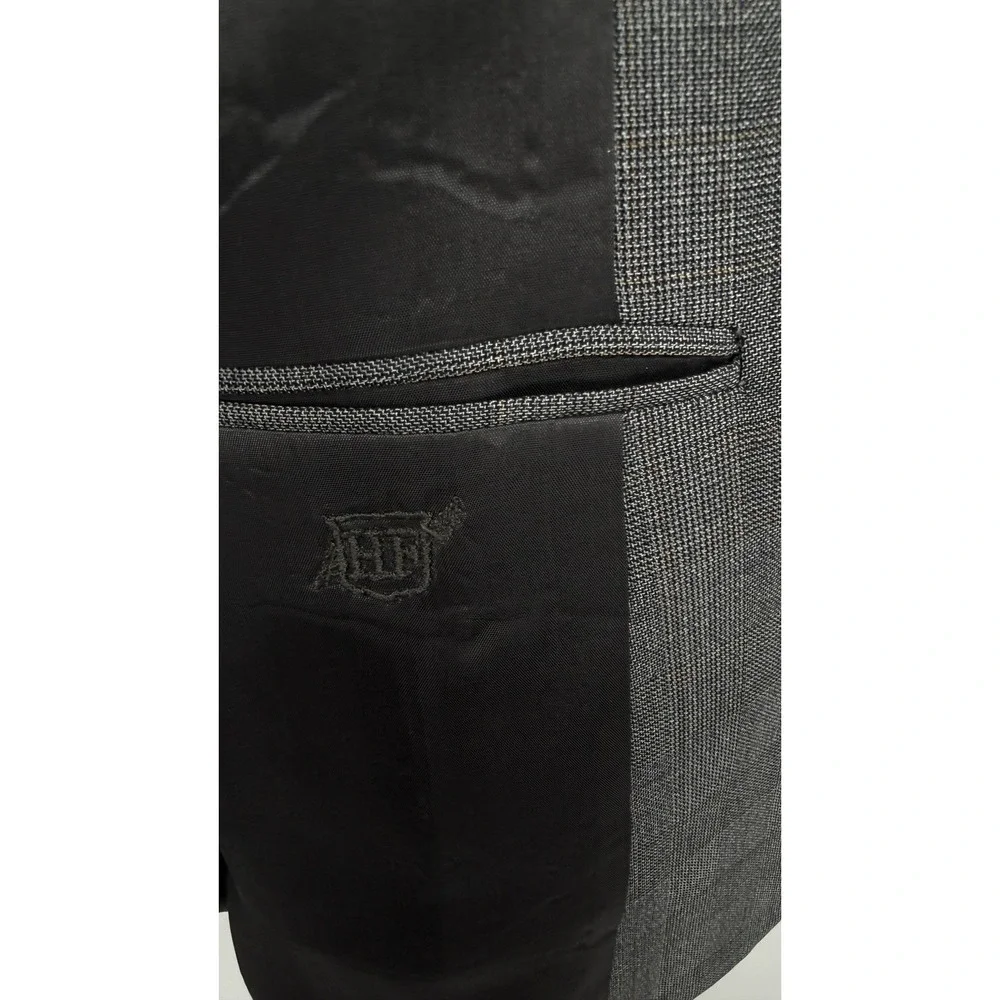 Hickey Freeman 42L Gray 100% Wool Blazer Men USA Made Luxury Sport Coat Tailored